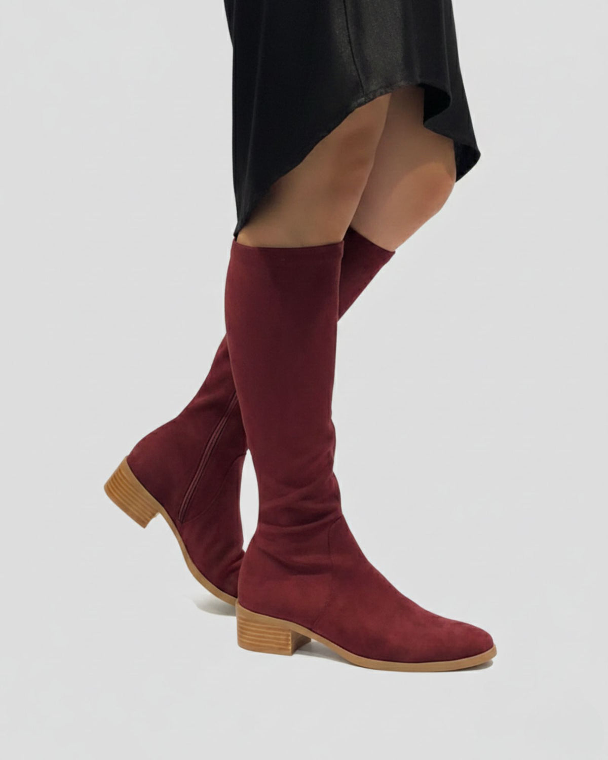 TIMOTHIE KNEE HIGH BOOTS BURGUNDY