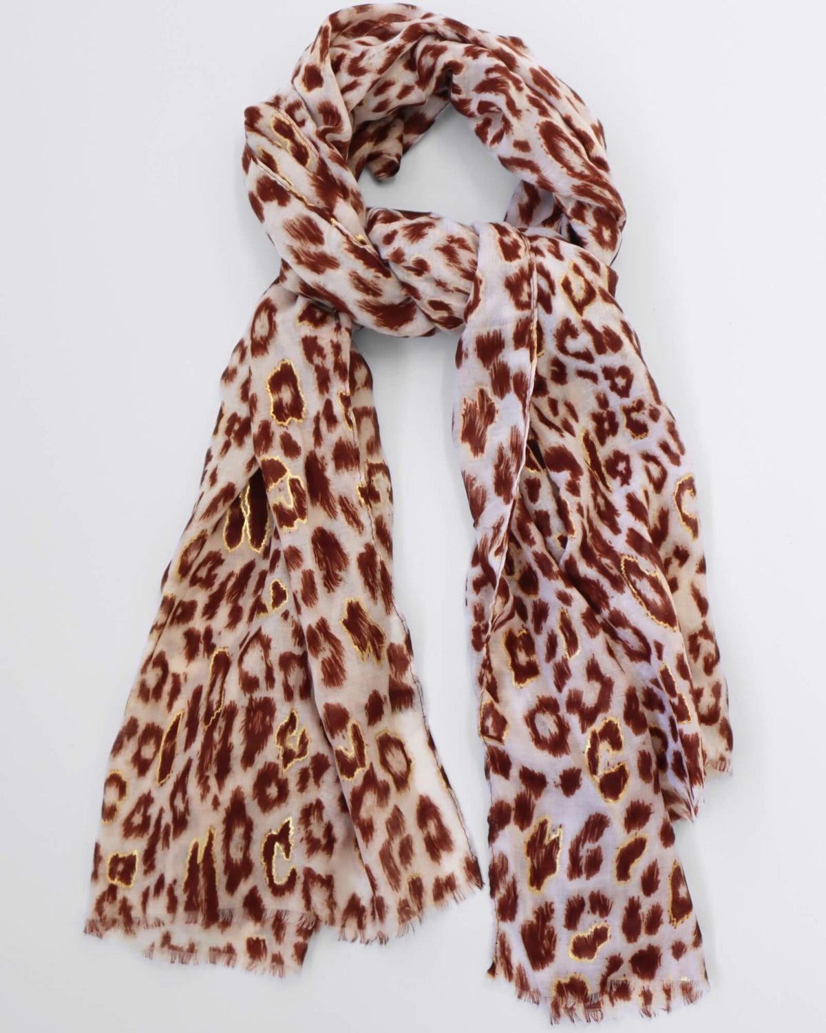 AVERY SCARF BEIGE LEOPARD