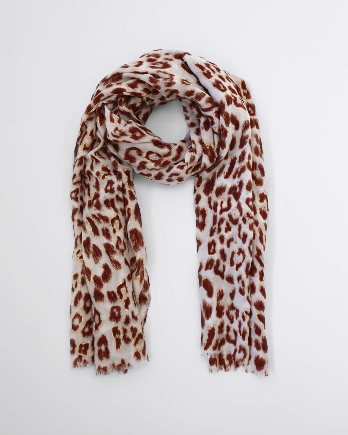 AVERY SCARF BEIGE LEOPARD