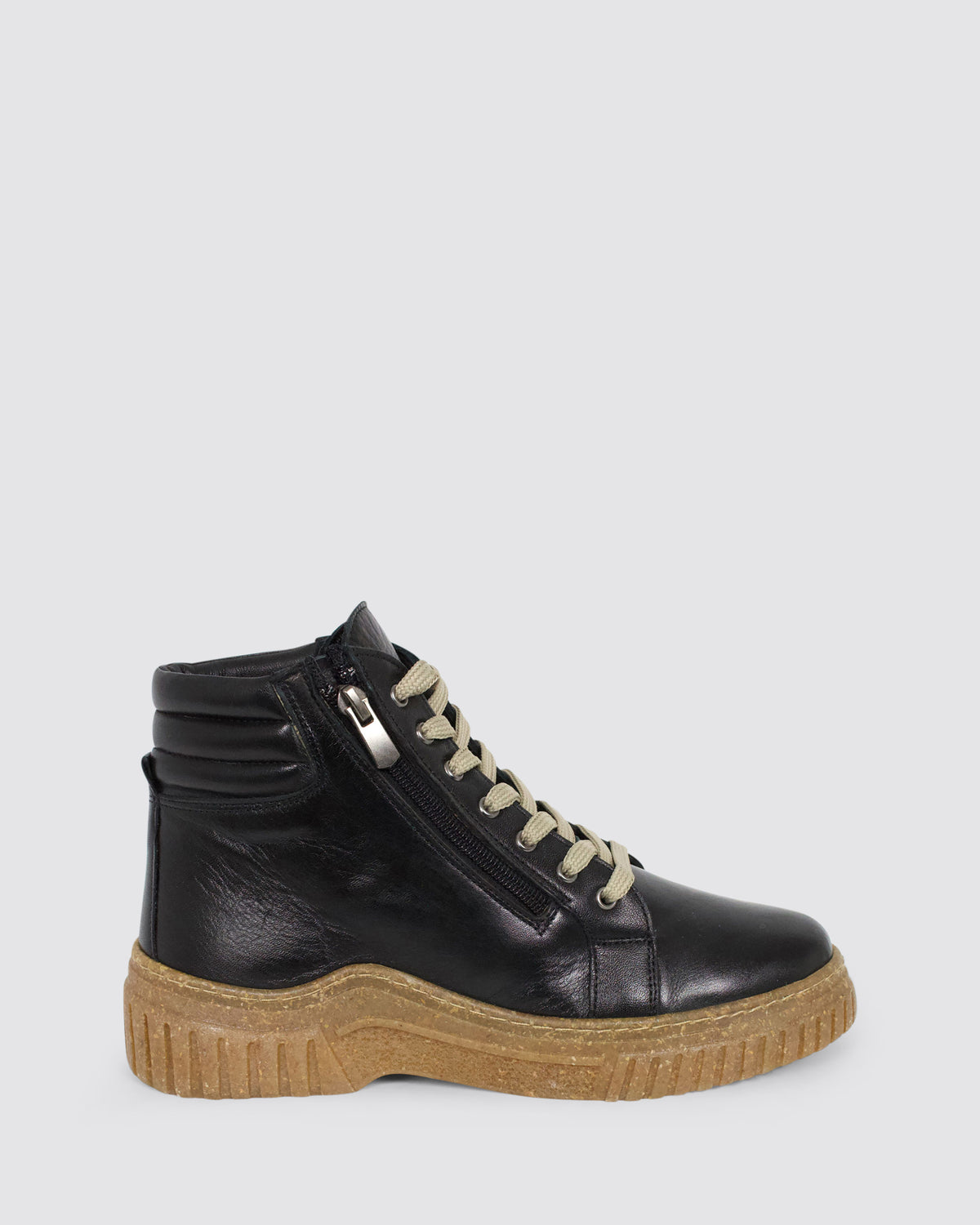 CHARLIE LACE UP ANKLE BOOTS BLACK