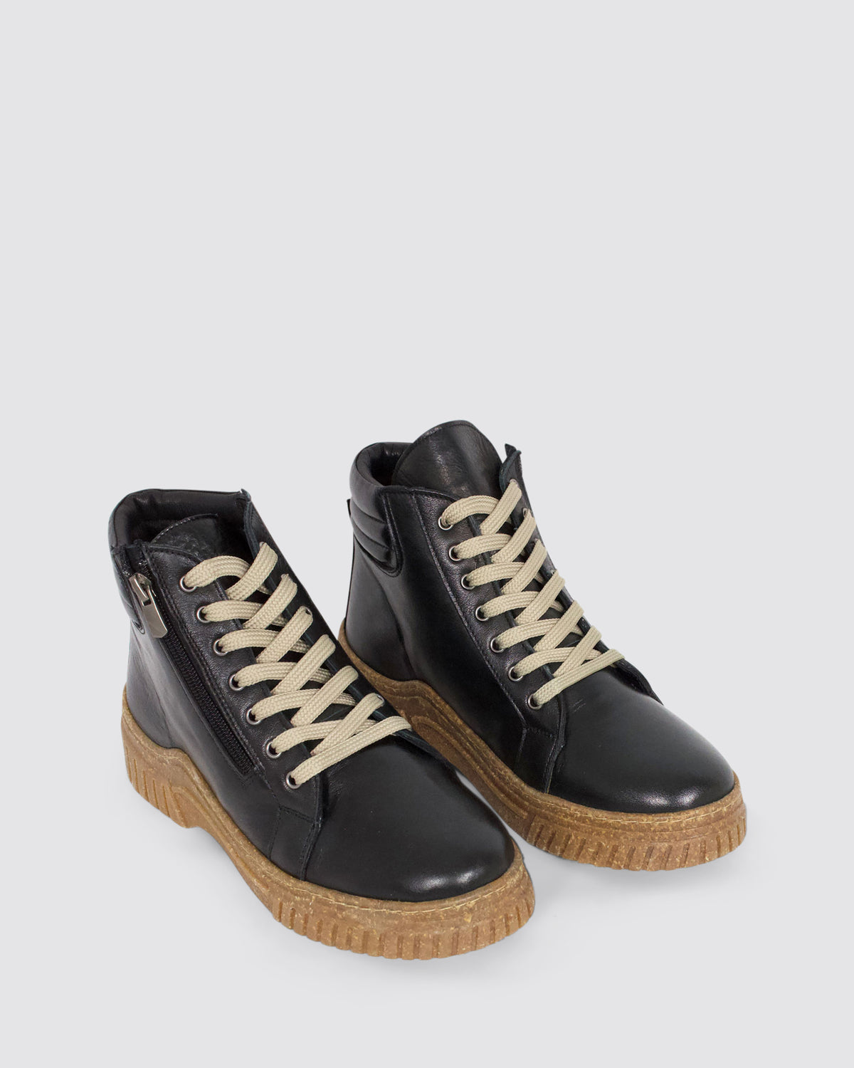 CHARLIE LACE UP ANKLE BOOTS BLACK