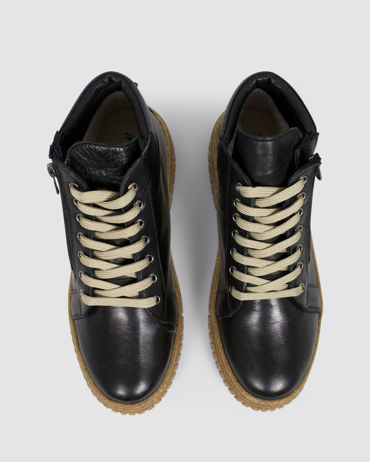 CHARLIE LACE UP ANKLE BOOTS BLACK