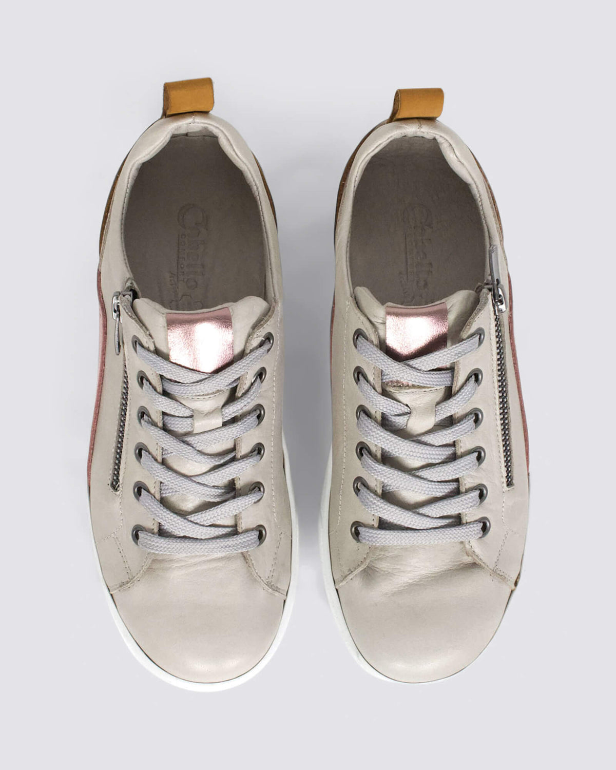 EG22 SNEAKERS TAUPE LEATHER