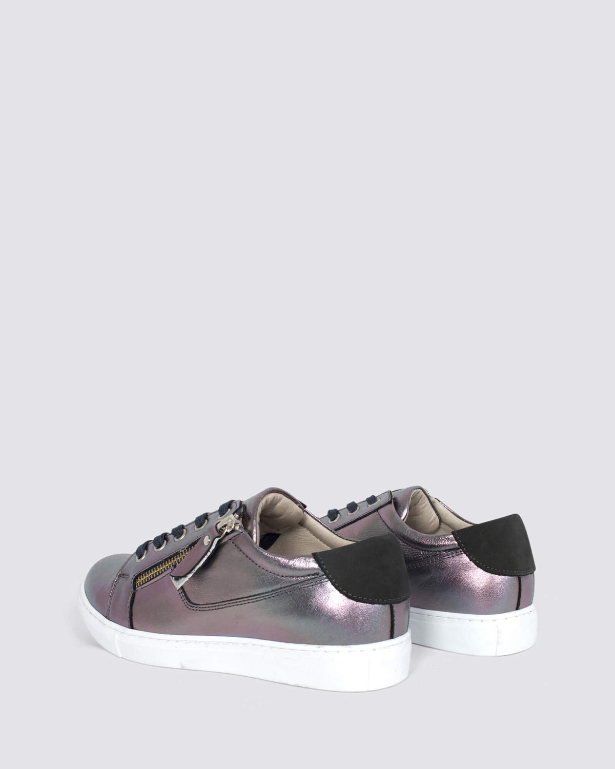 EG520 SNEAKERS PEWTER LEATHER