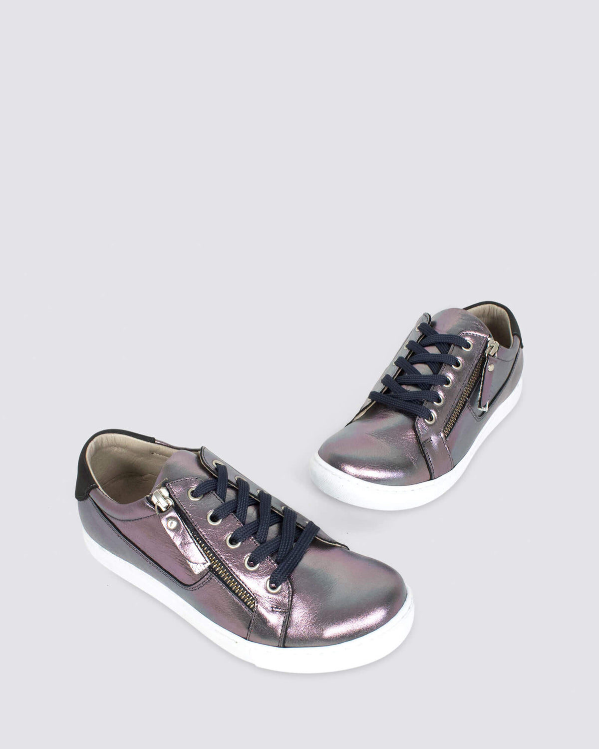 EG520 SNEAKERS PEWTER LEATHER