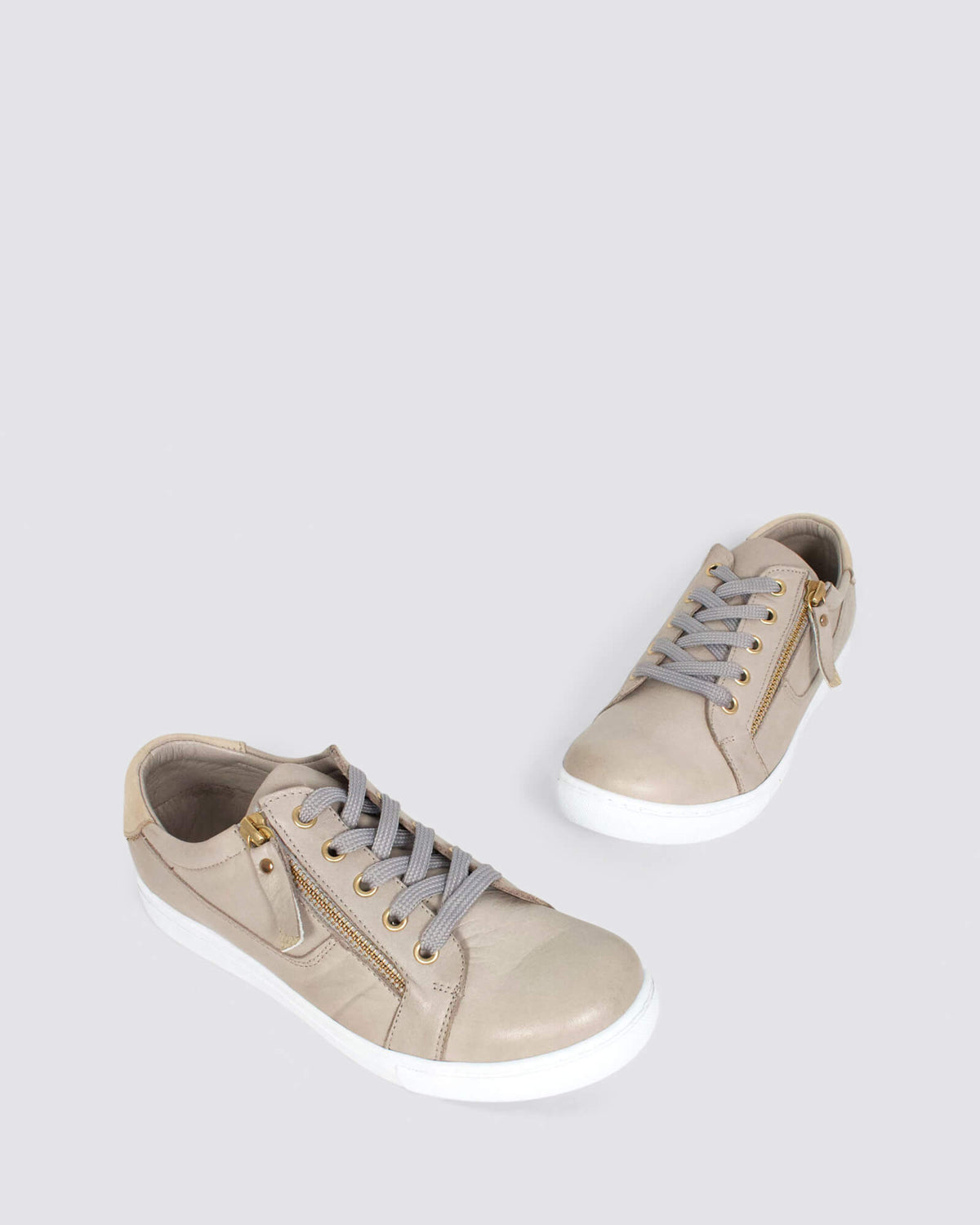 EG520 SNEAKERS TAUPE LEATHER