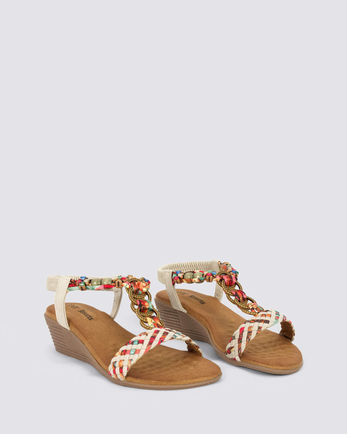 URSA WEDGE SANDALS TAUPE