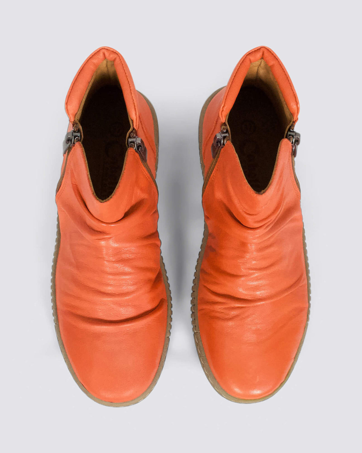 WINNIE ANKLE BOOT ORANGE LEATHER