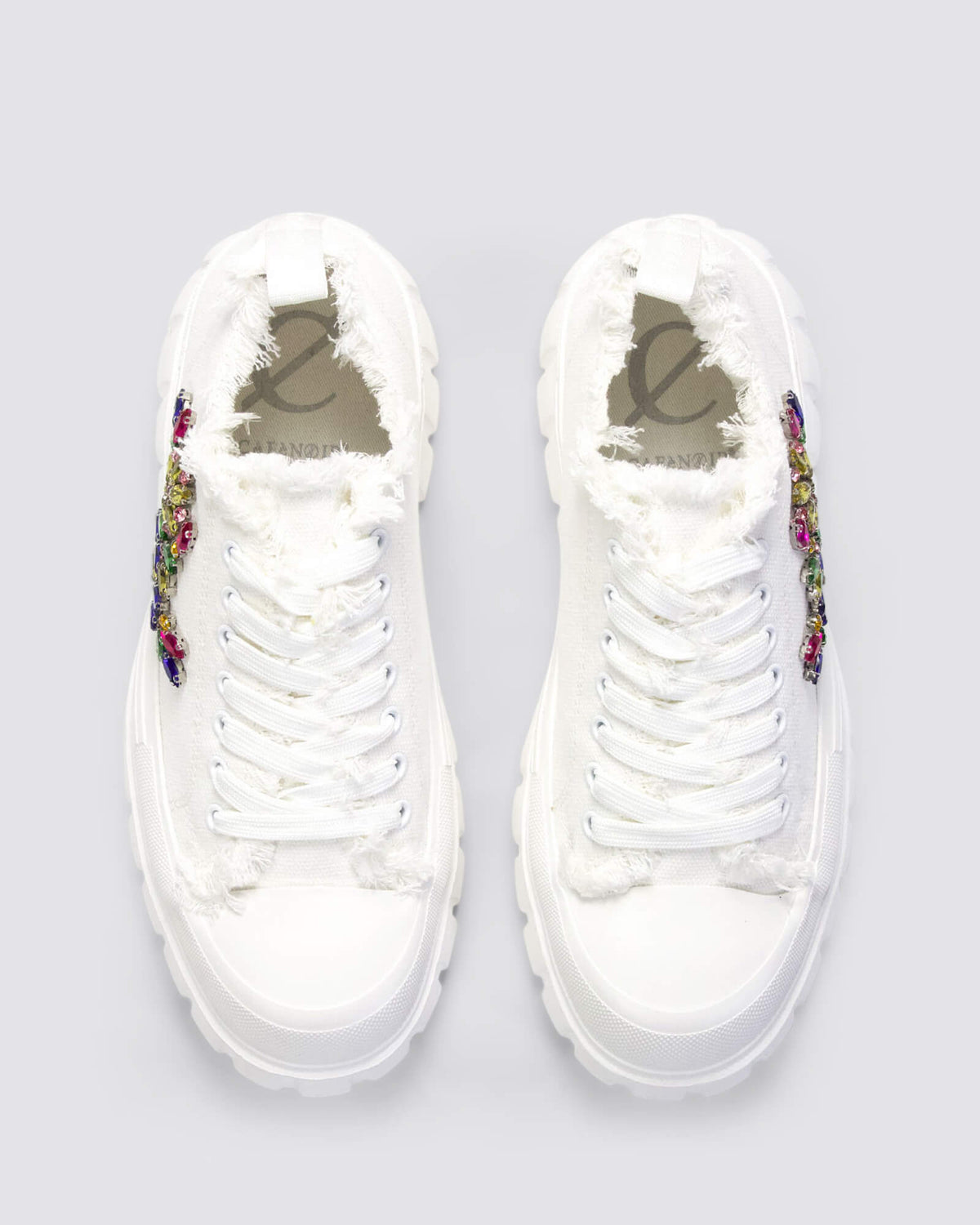 DG9002 PLATFORM SNEAKERS BIANCO