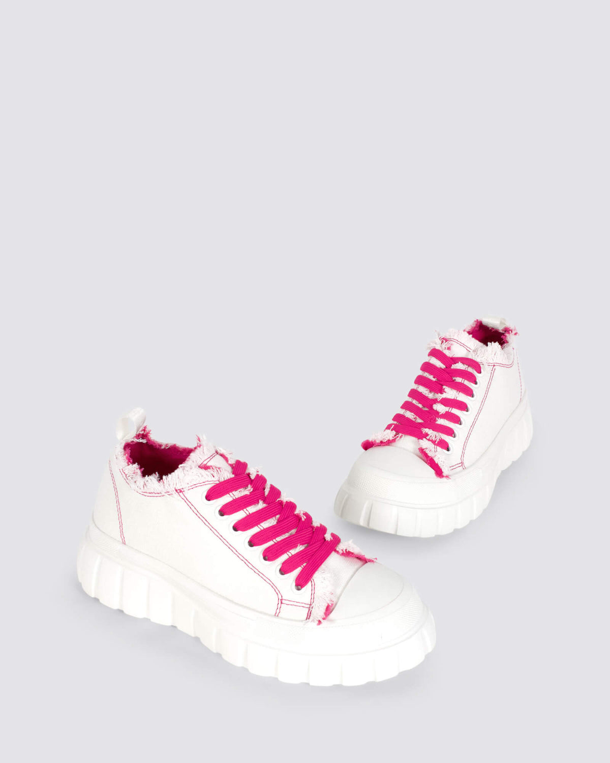 DG9004 PLATFORM SNEAKERS BIANCO/FUXIA