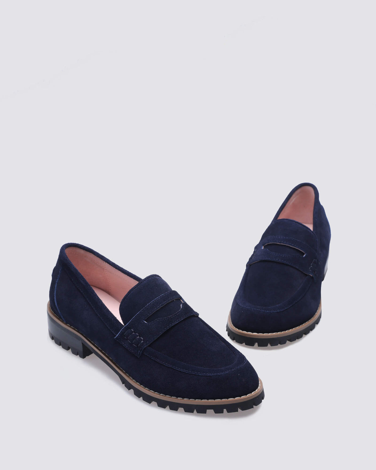 DANDY LOAFERS NAVY SUEDE LEATHER