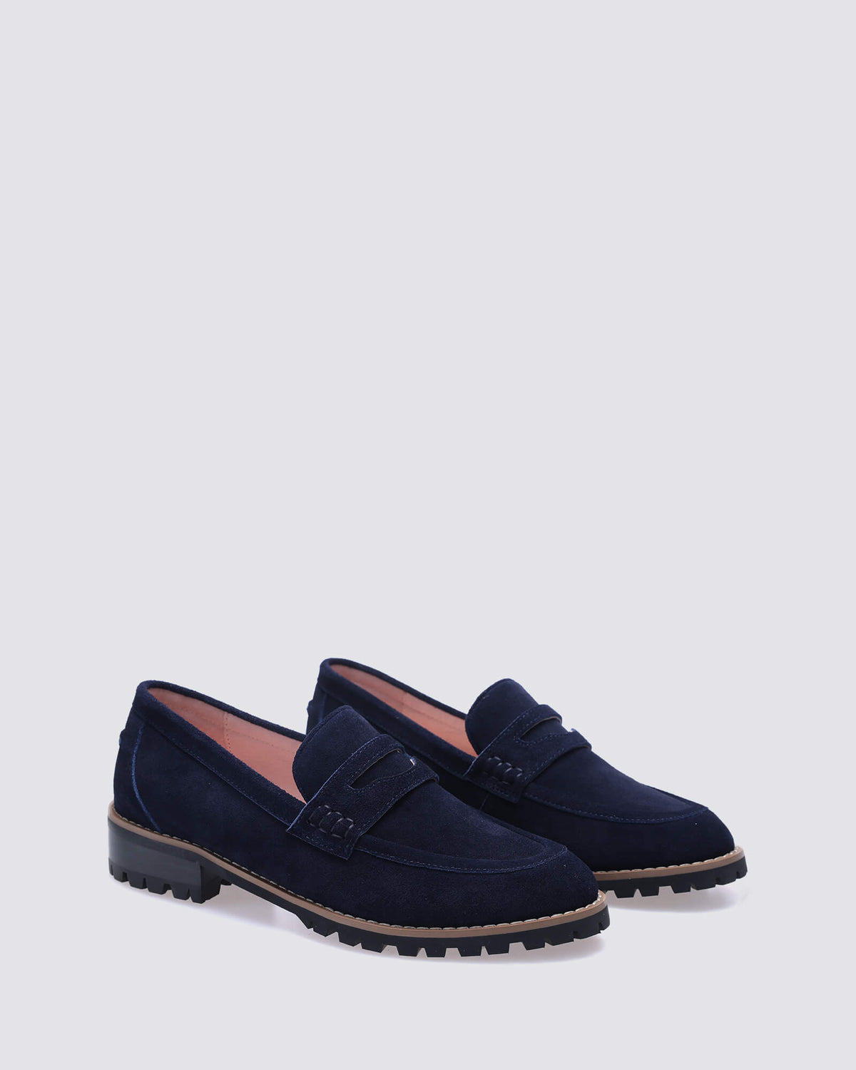 DANDY LOAFERS NAVY SUEDE LEATHER