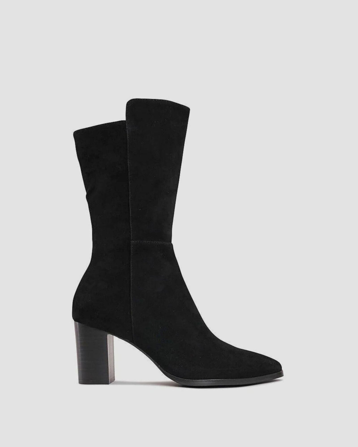 AISLEY HEELED BOOTS BLACK SUEDE
