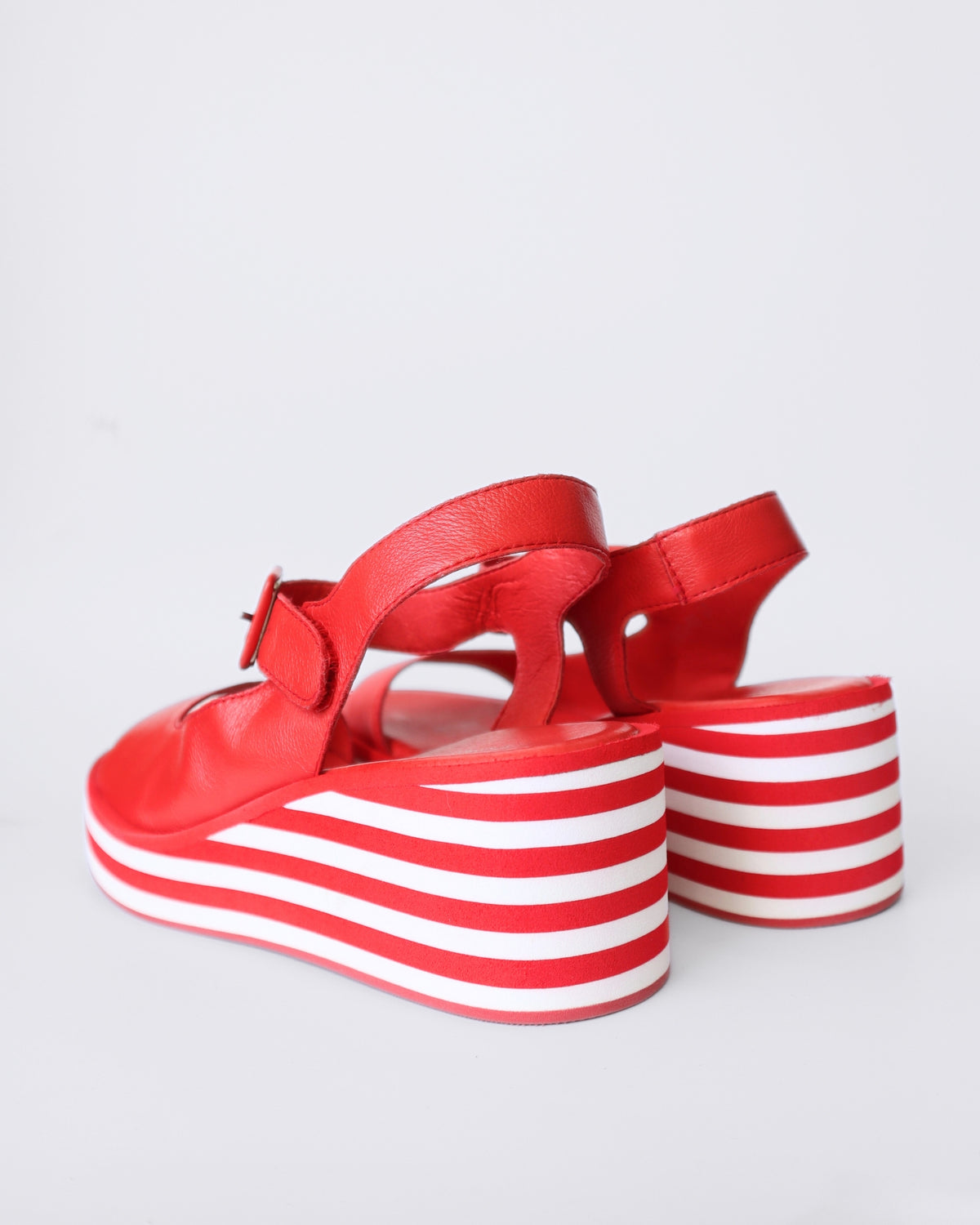 FIGG PLATFORM SANDALS RED
