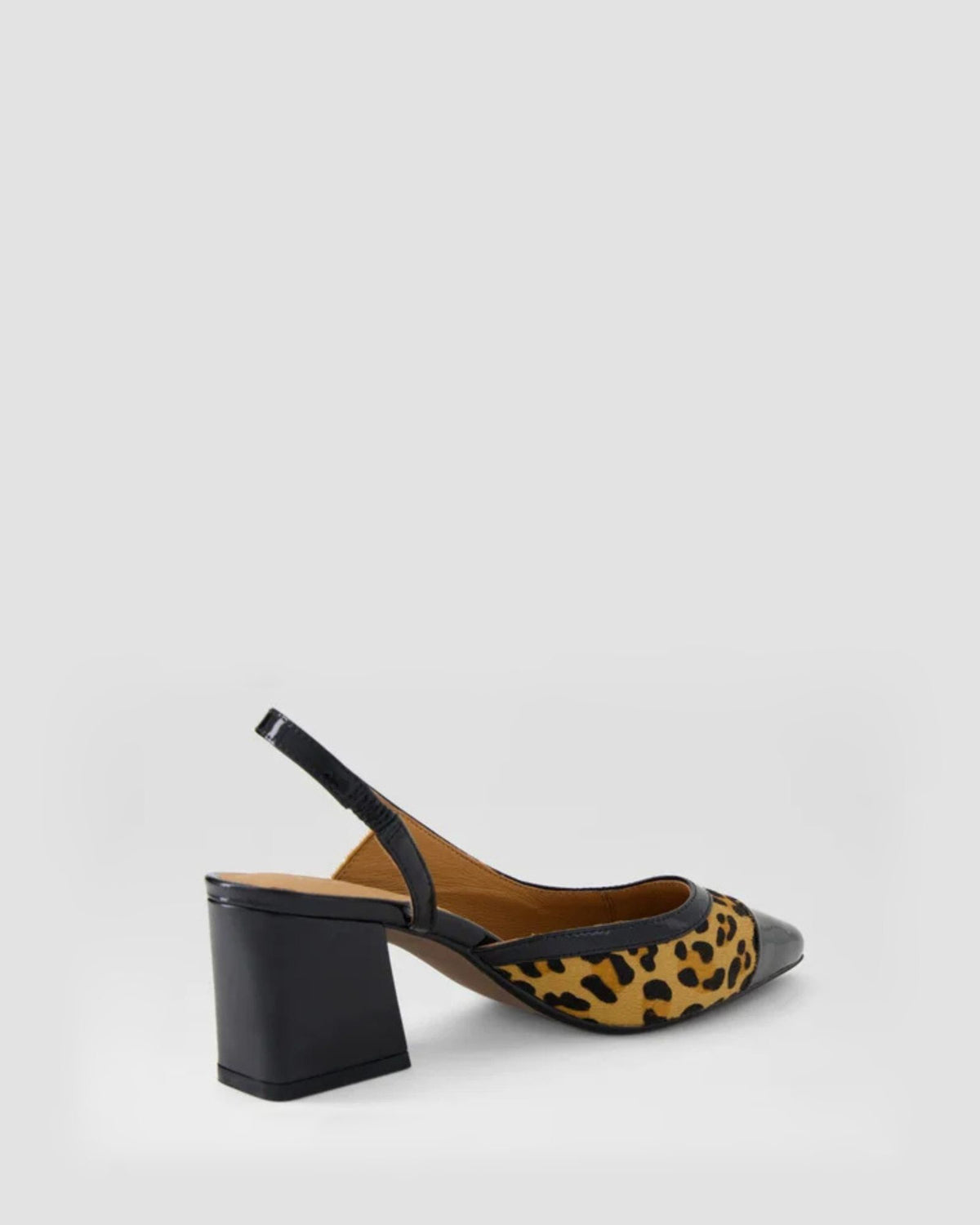 MARLENES SLINGBACK HEELS BLACK/TAN