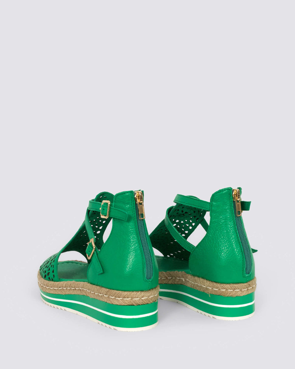 ACCRA WEDGE SANDALS BRIGHT EMERALD