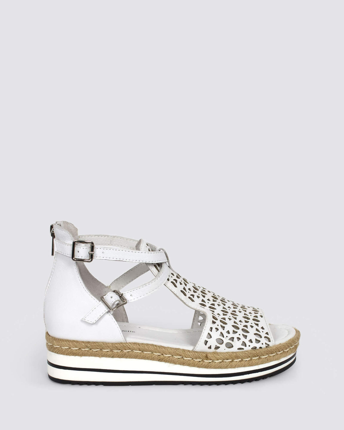ACCRA WEDGE SANDALS WHITE