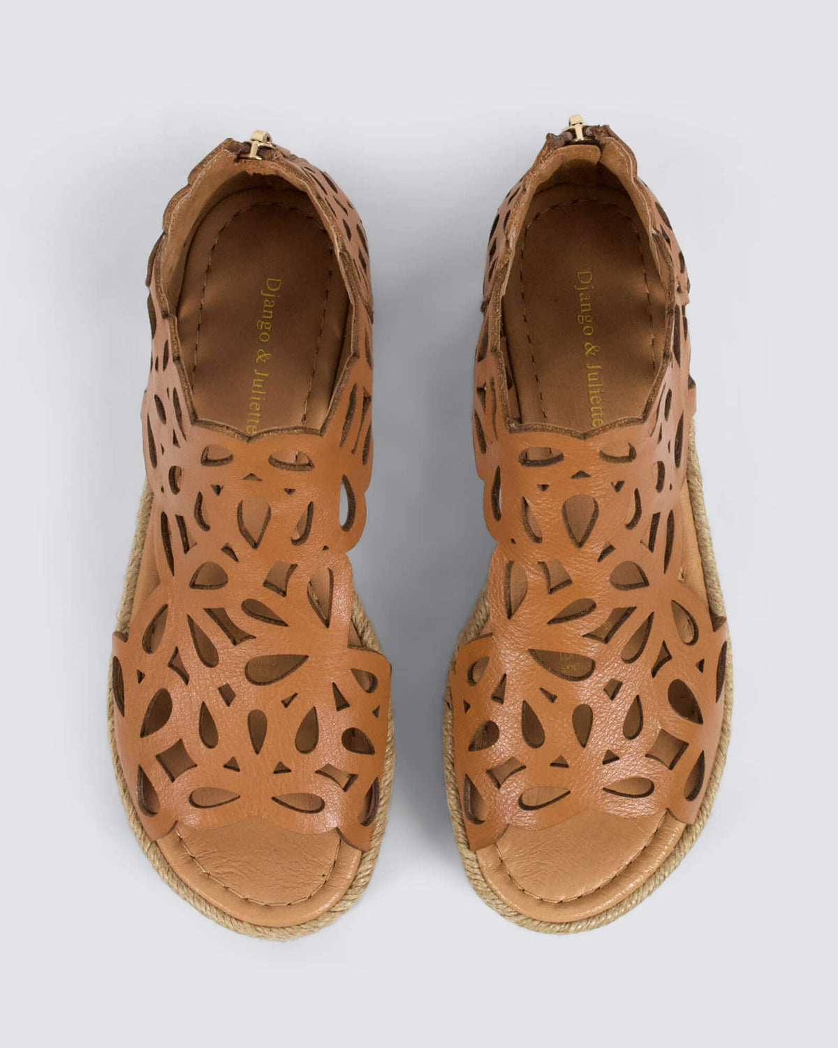ADELY WEDGE SANDALS DARK TAN