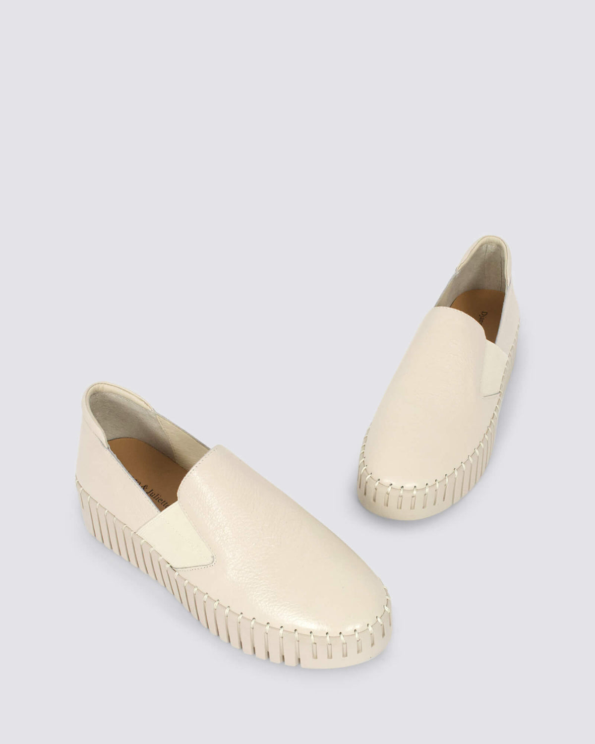 BECCA SNEAKERS MILK LEATHER