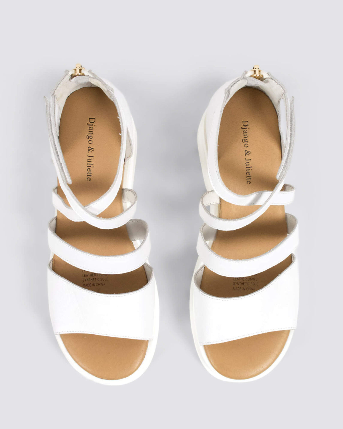 BEVELA WEDGE SANDALS WHITE