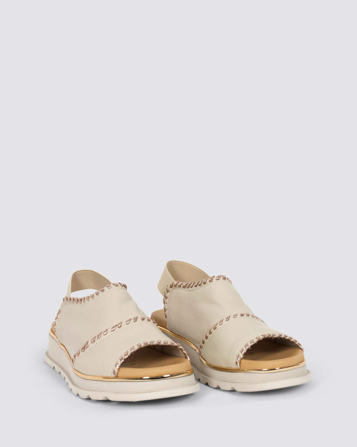 CARLENET SANDALS ALMOND CHAMPAGNE