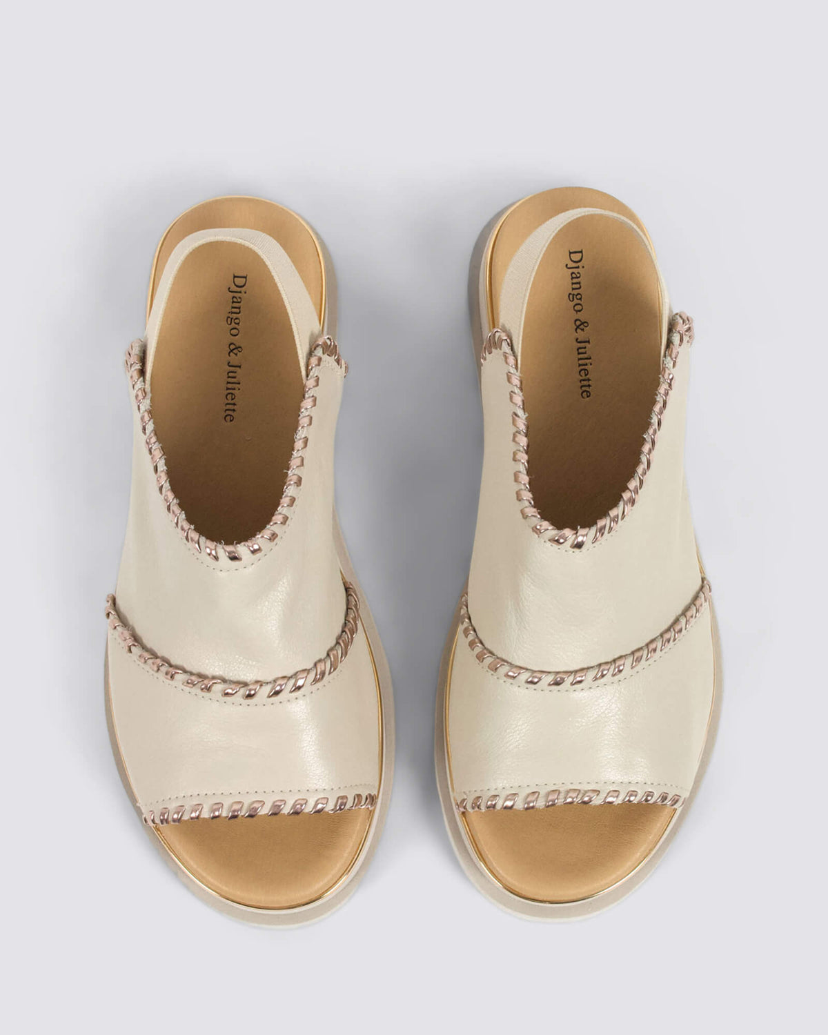 CARLENET SANDALS ALMOND CHAMPAGNE