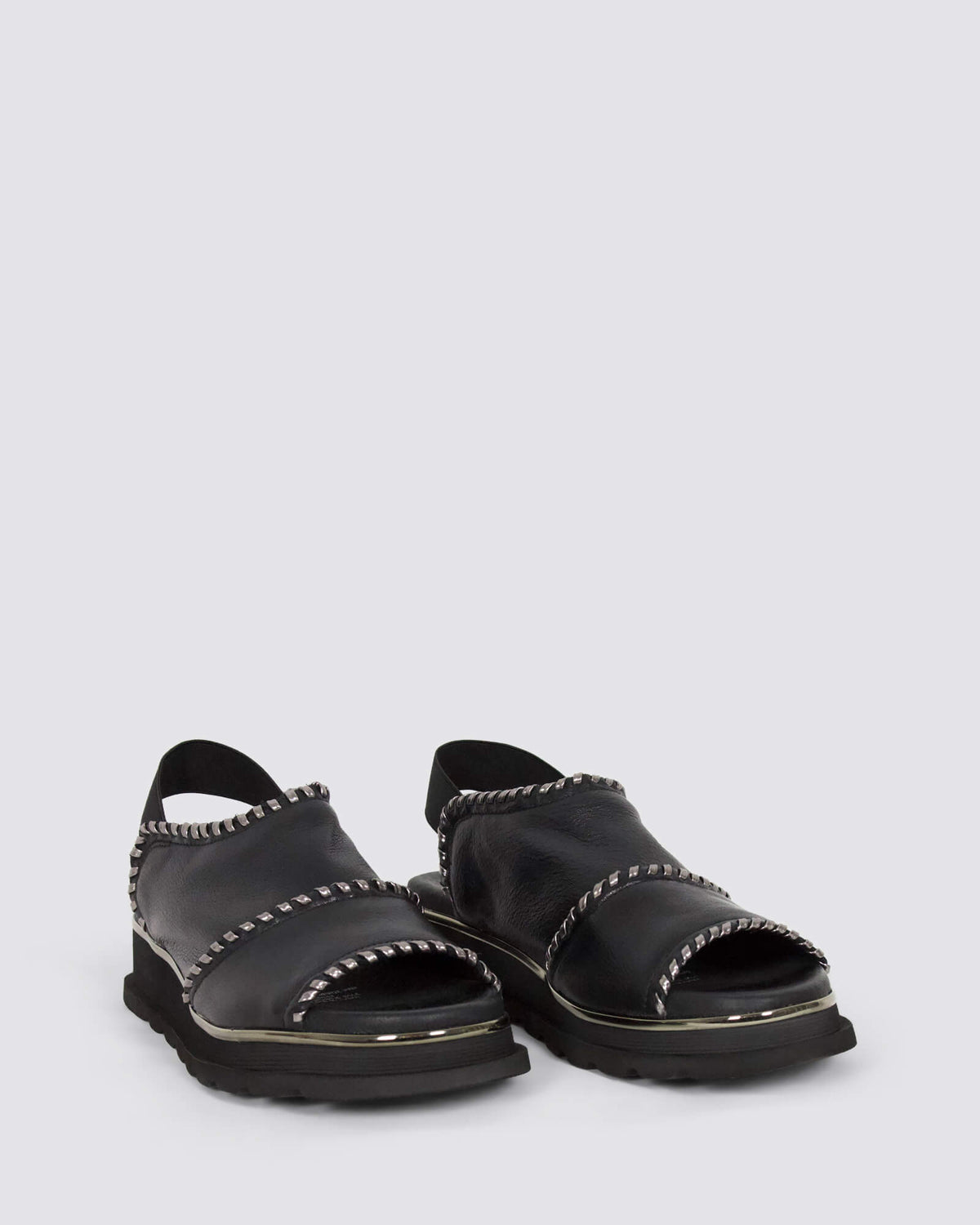 CARLENET SANDALS BLACK PEWTER