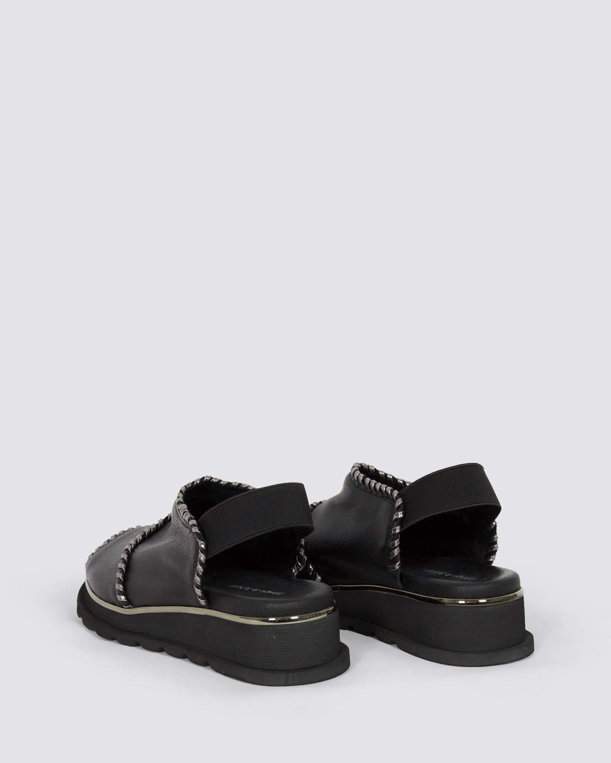 CARLENET SANDALS BLACK PEWTER