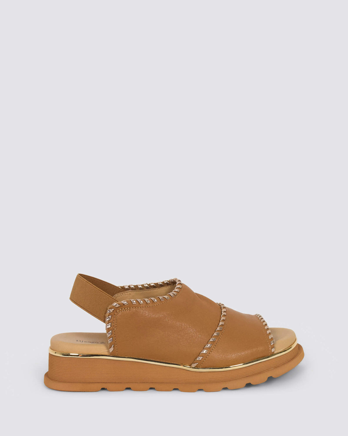 CARLENET SANDALS DARK TAN CHAMPAGNE