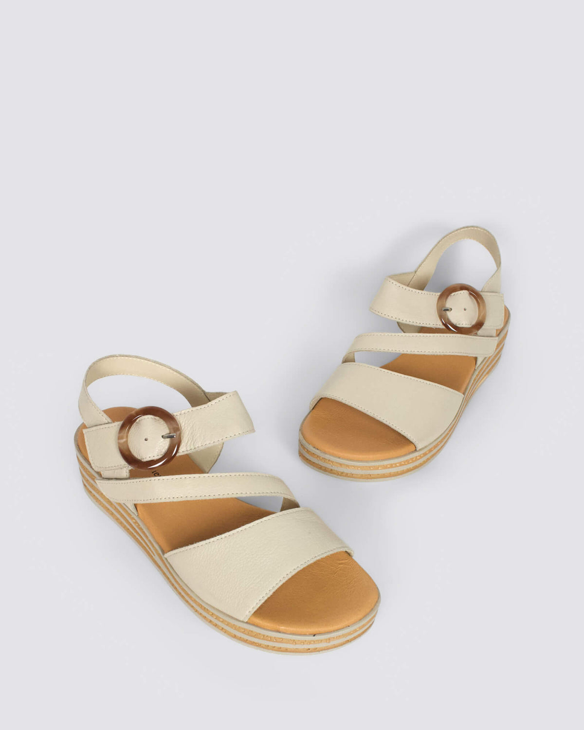 CHARLEEN WEDGE SANDALS ALMOND