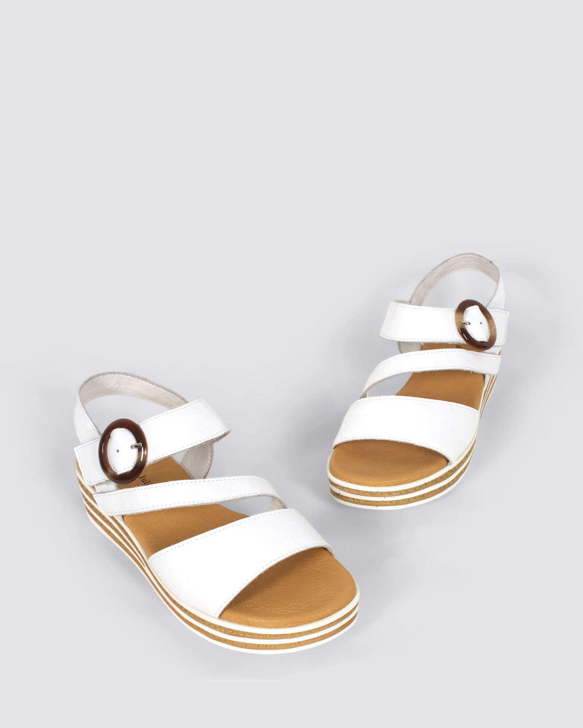 CHARLEEN WEDGE SANDALS WHITE