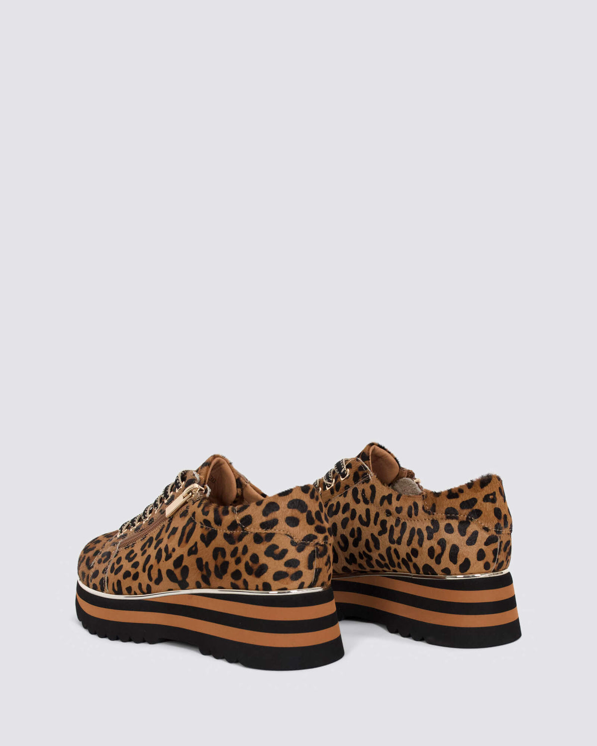 EAMMES PLATFORM SNEAKERS TAN LEOPARD