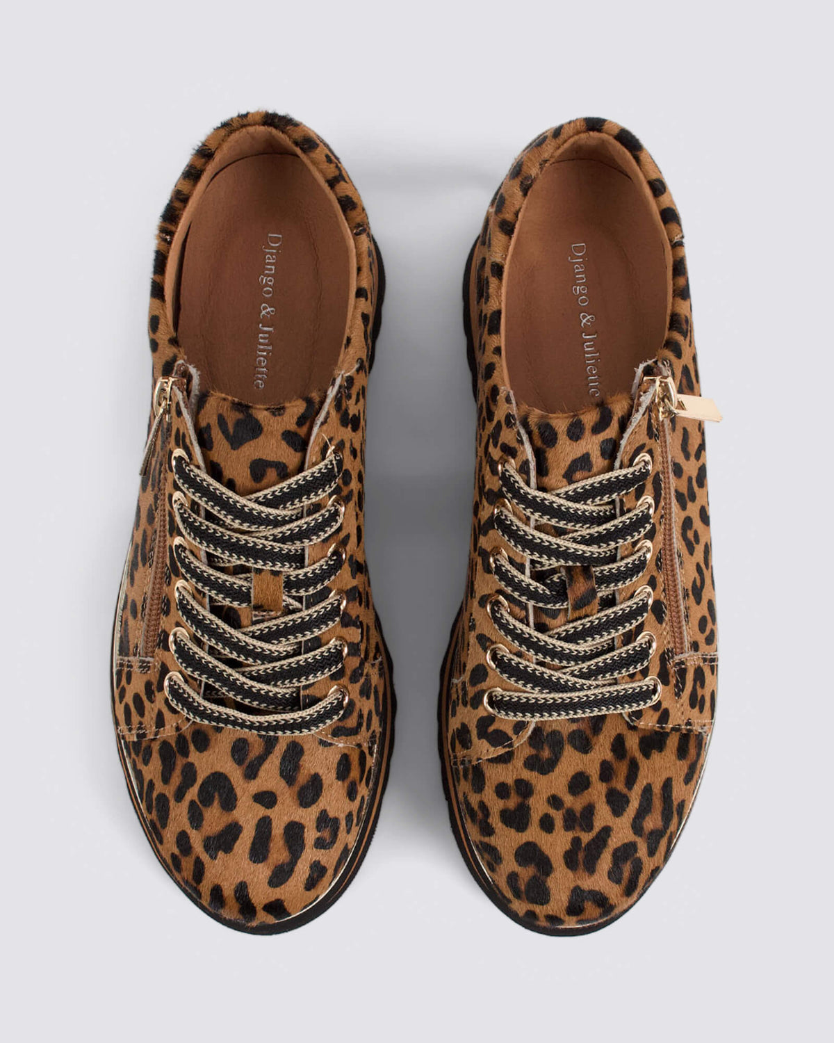 EAMMES PLATFORM SNEAKERS TAN LEOPARD
