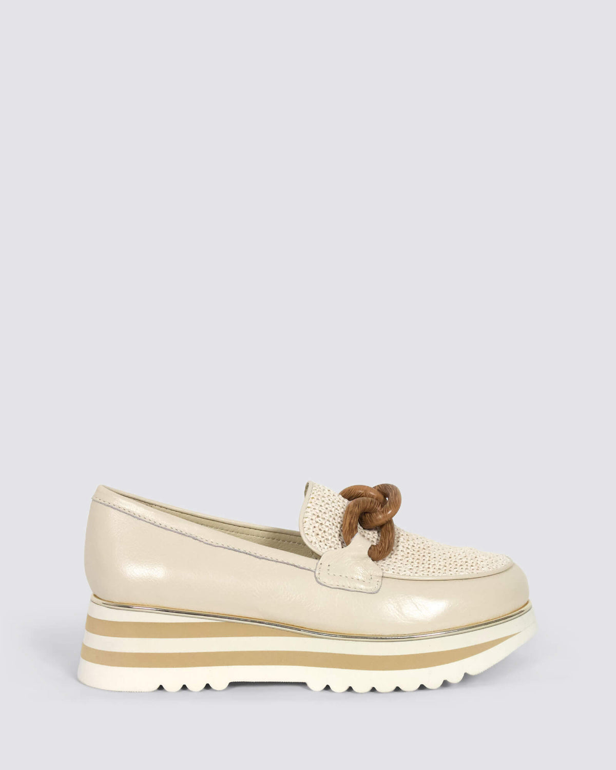 EGGEY PLATFORM LOAFERS MILK IVORY