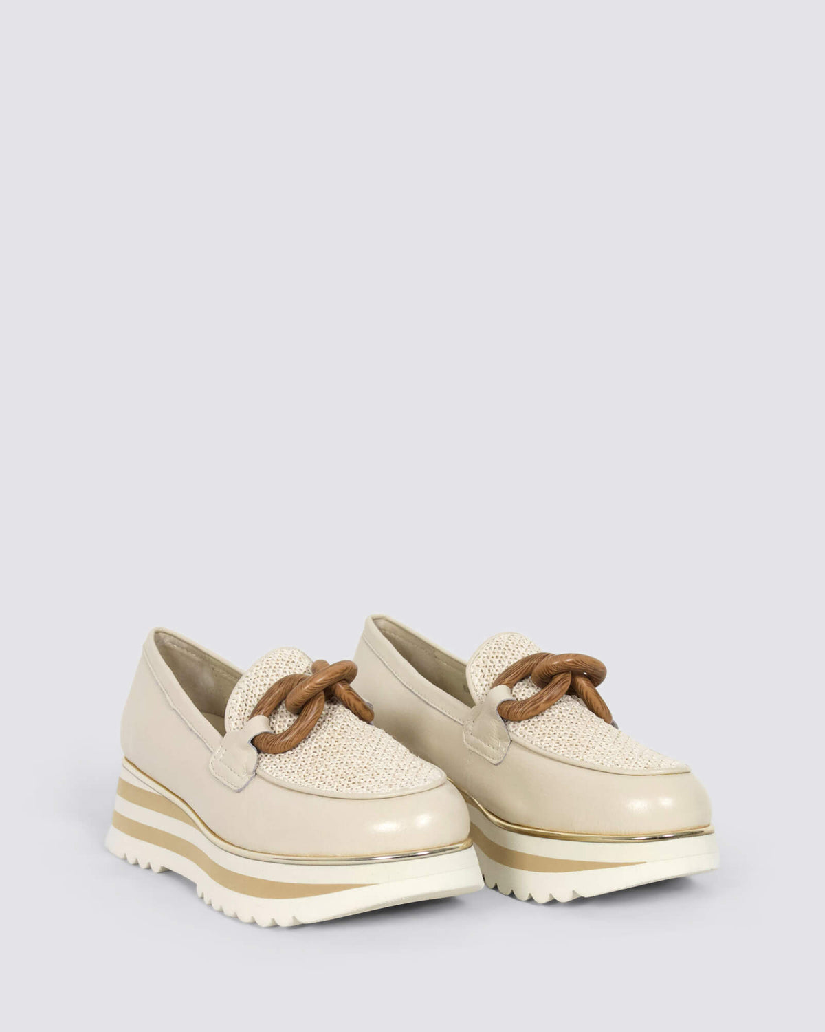 EGGEY PLATFORM LOAFERS MILK IVORY
