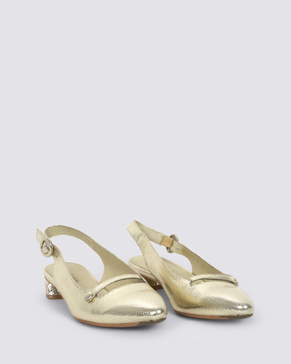 FRANNEY SLINGBACK FLATS GOLD