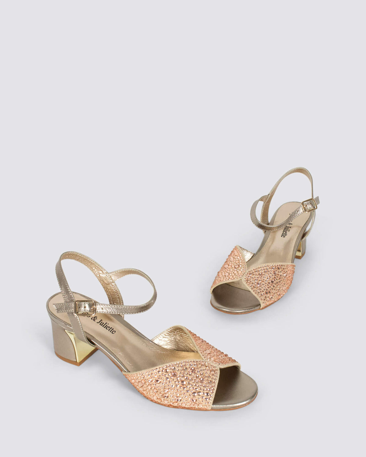 JUBA BLOCK HEELS CHAMPAGNE