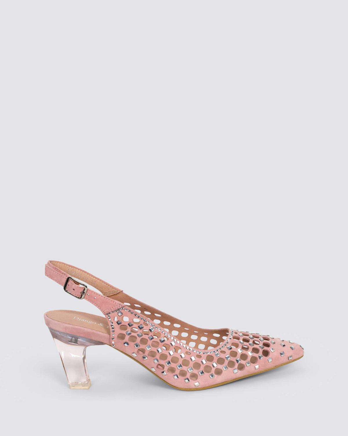 KANDEE SLINGBACK HEELS ROSE SILVER