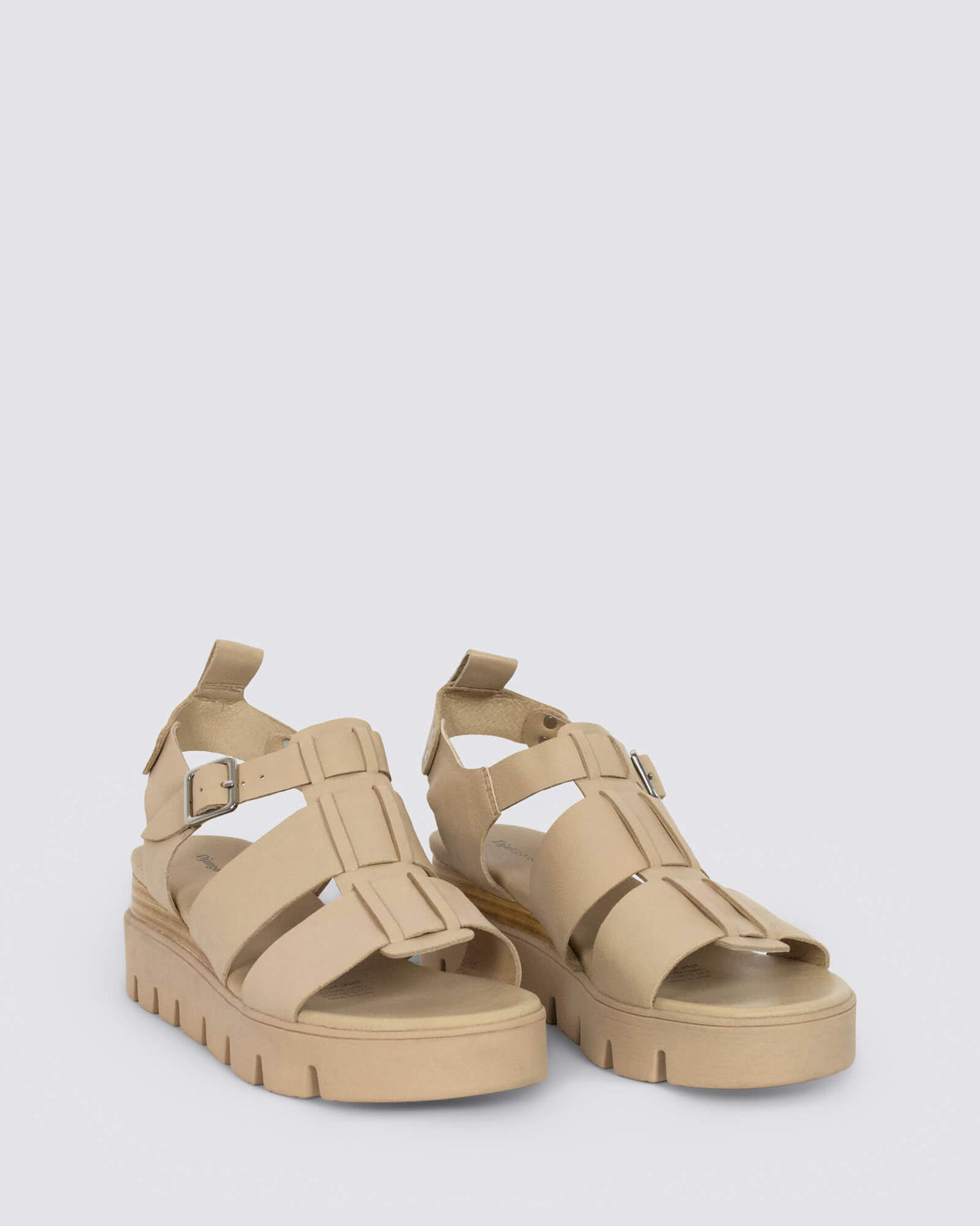 RELIE WEDGE SANDALS CAMEL