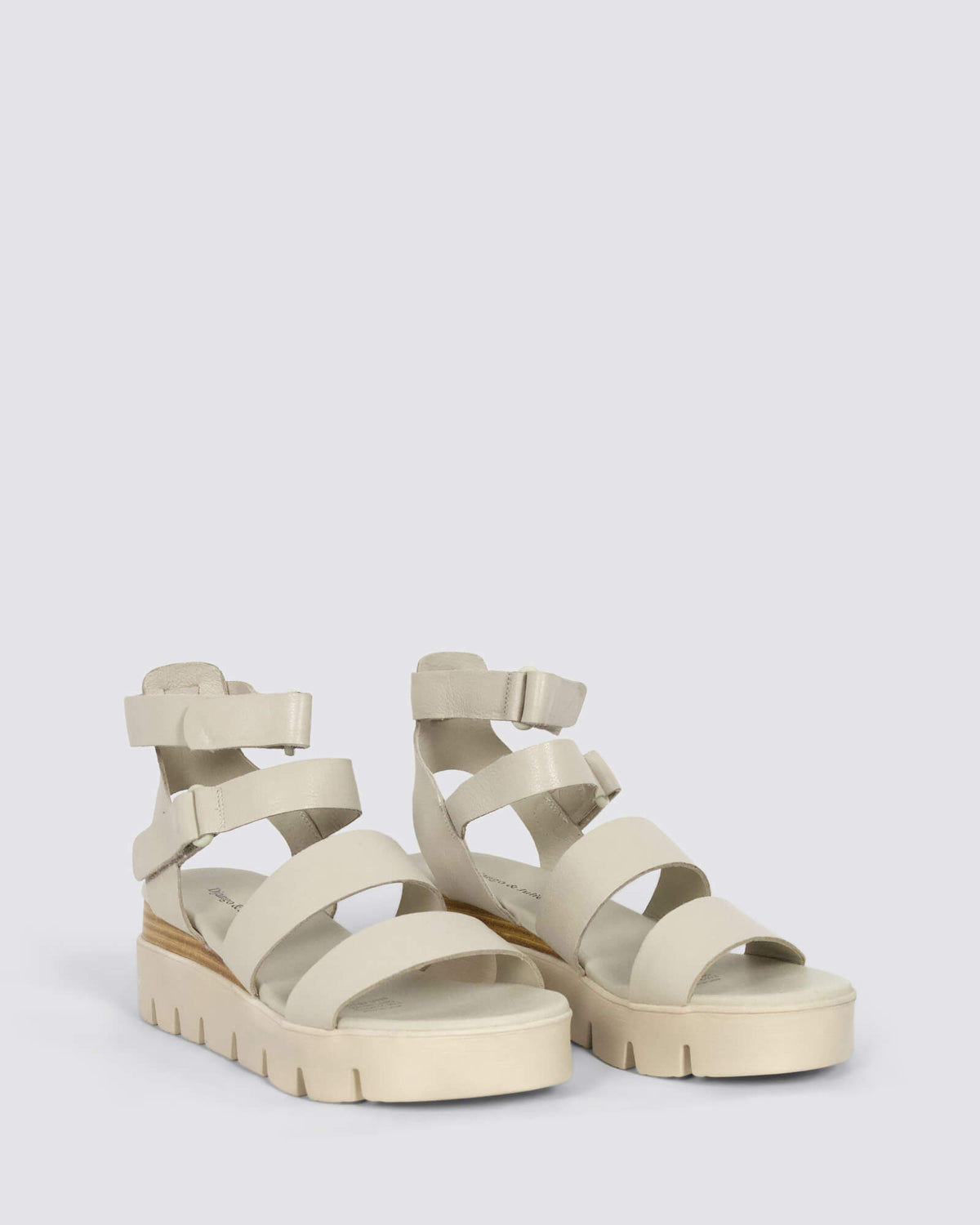 RHEAN WEDGE SANDALS ALMOND