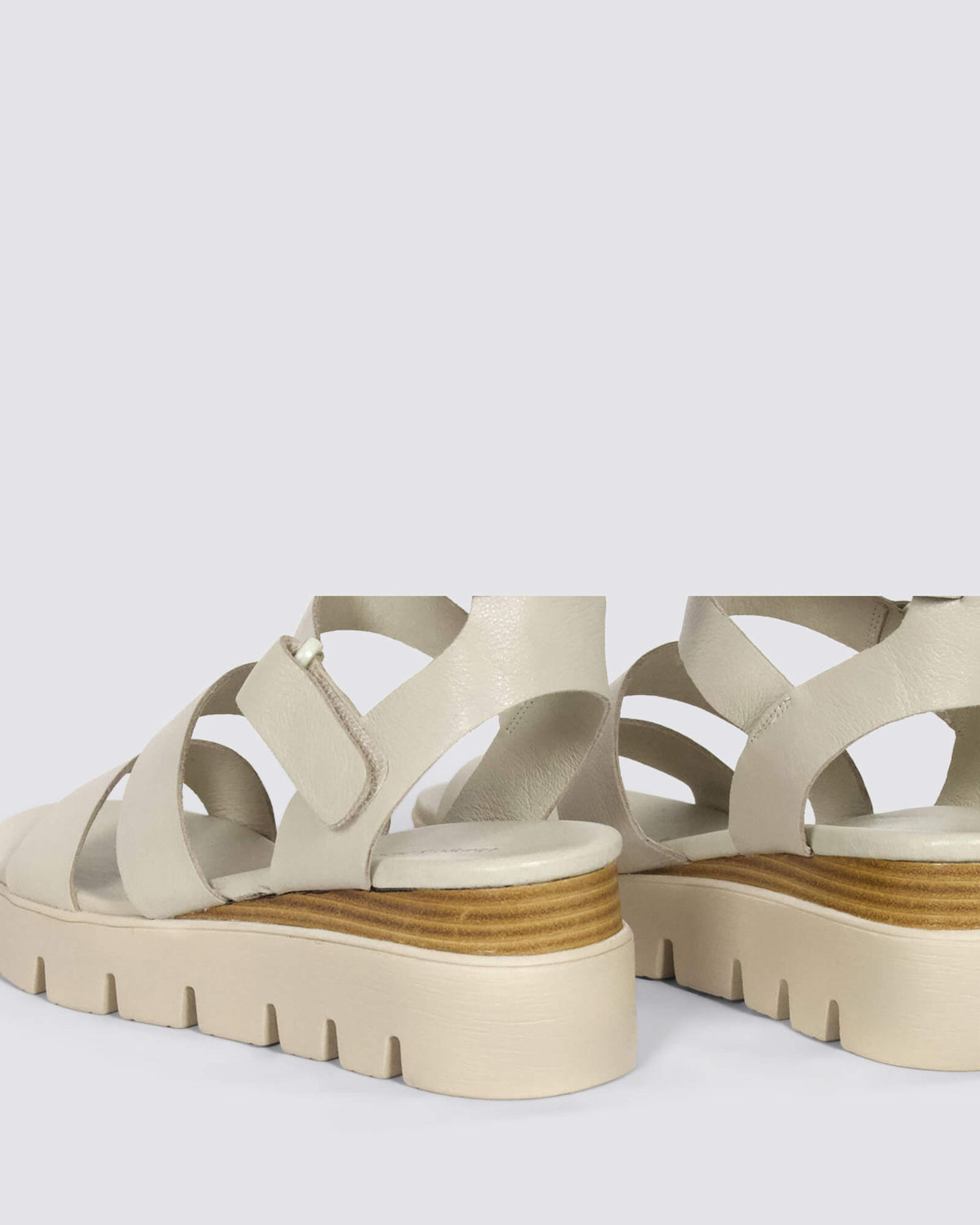RHEAN WEDGE SANDALS ALMOND