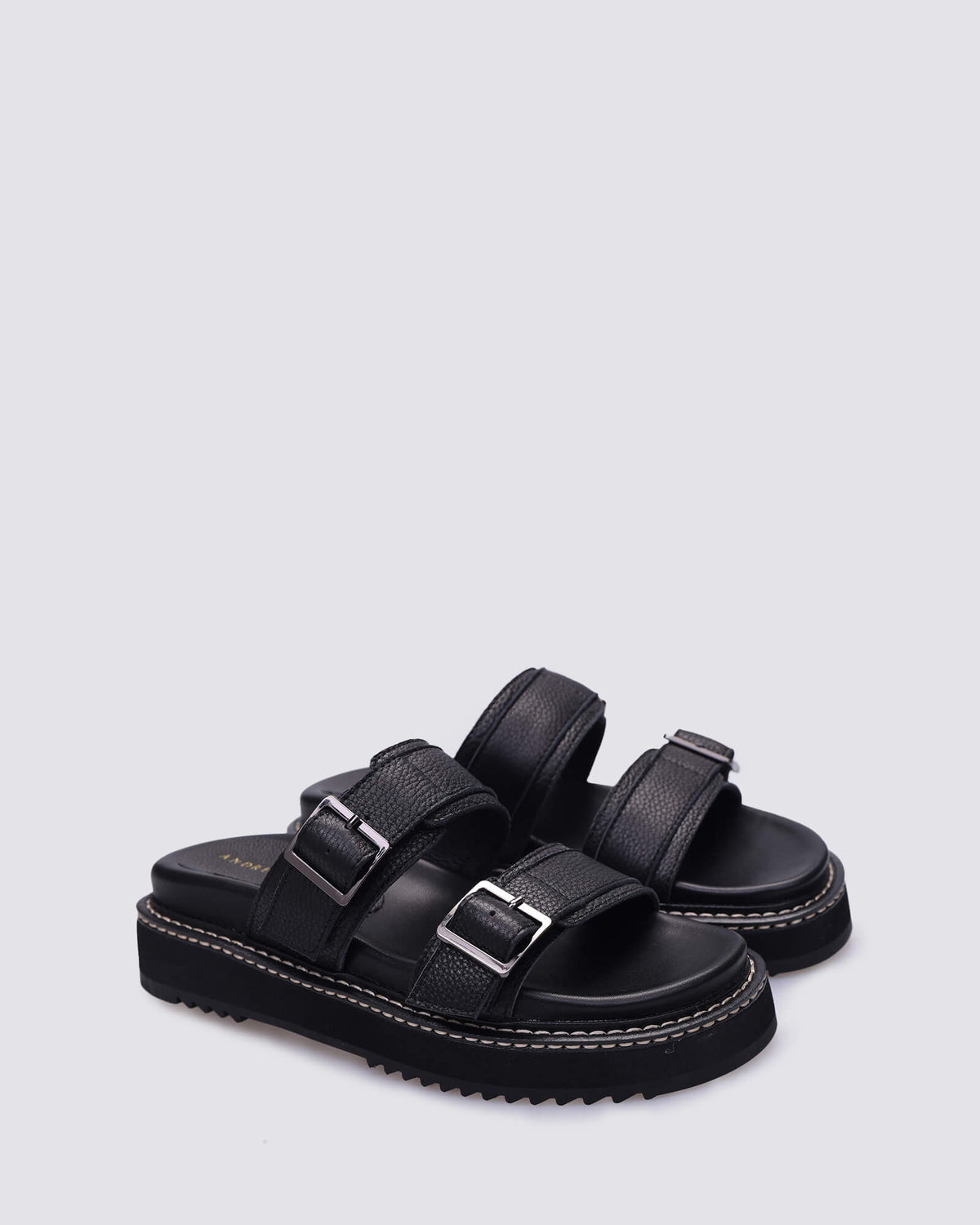 GIMLET SANDALS BLACK LEATHER