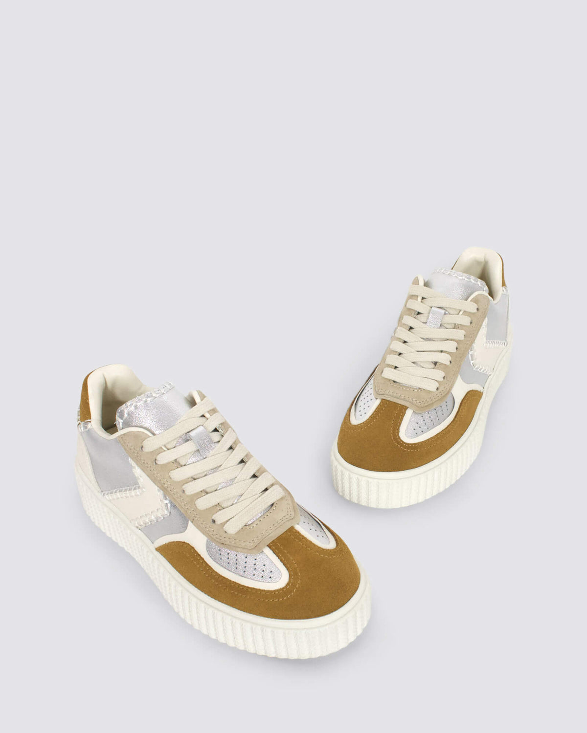 FLEETWOOD SNEAKERS SILVER LEATHER