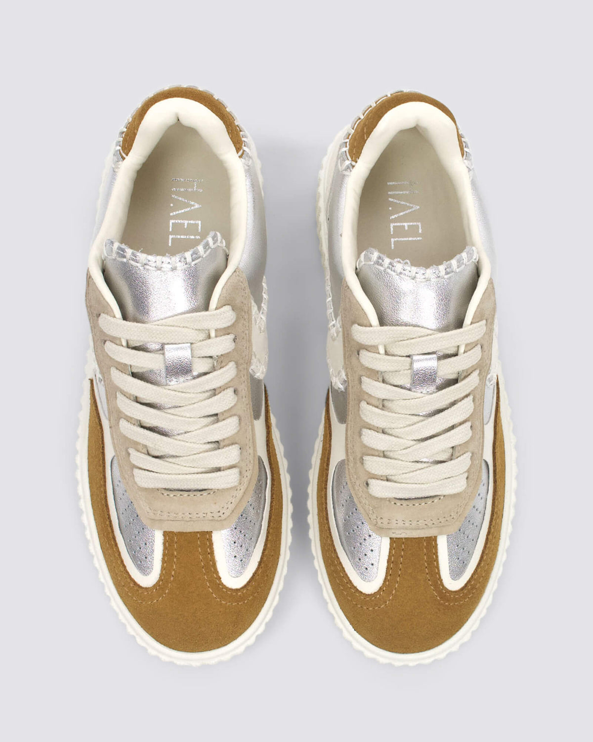 FLEETWOOD SNEAKERS SILVER LEATHER