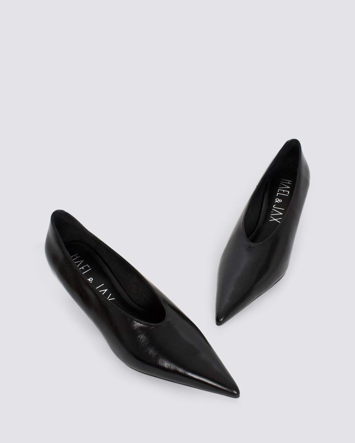 LINDSEY HEELS BLACK LEATHER