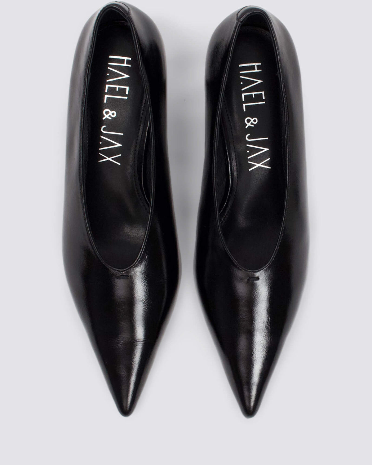 LINDSEY HEELS BLACK LEATHER