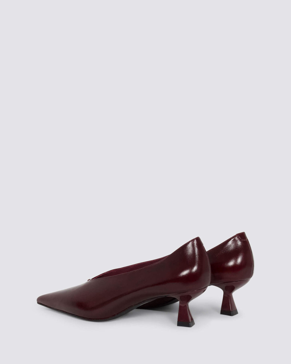 LINDSEY HEELS MERLOT LEATHER