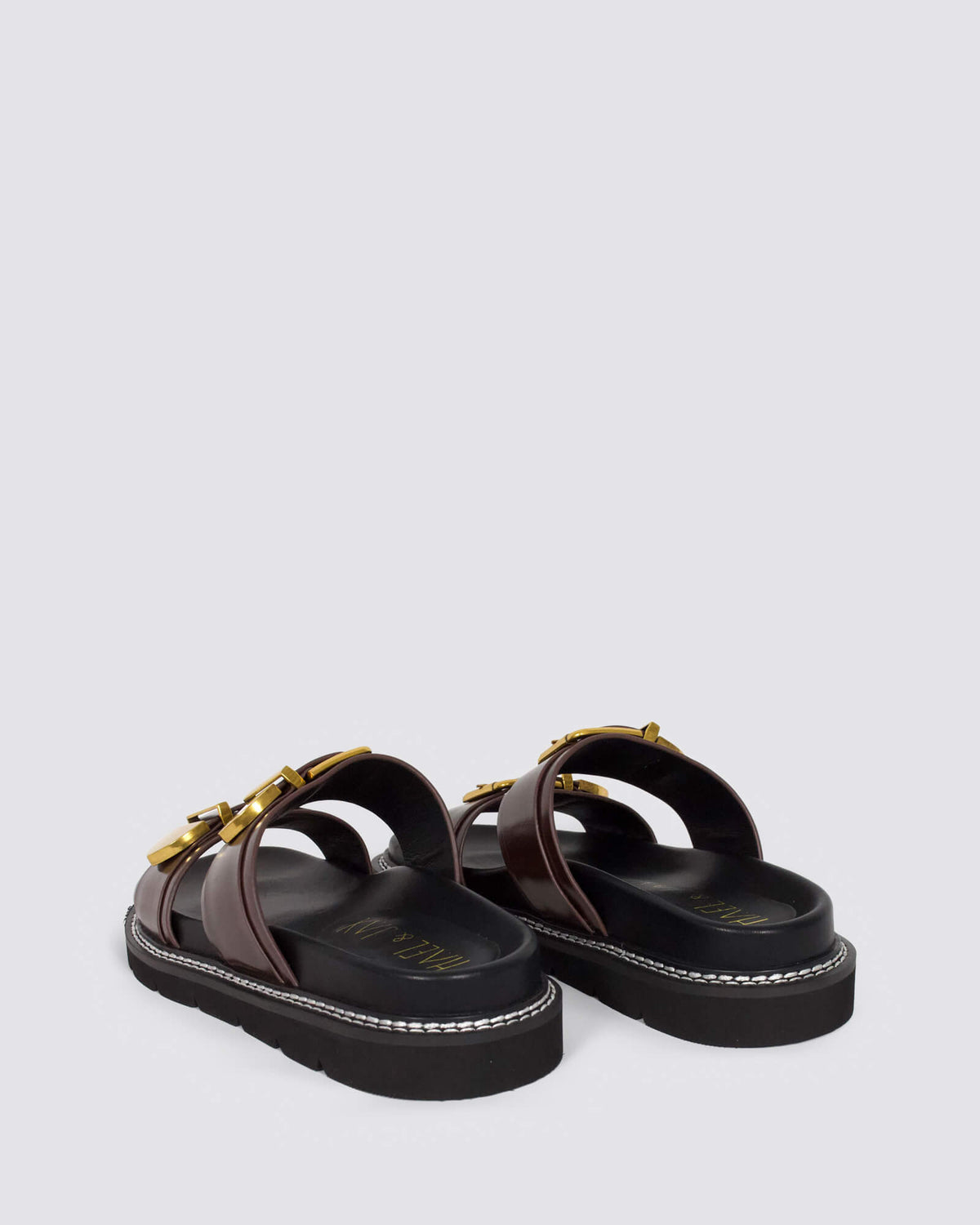 COMPLEX SLIDE SANDALS CHOC