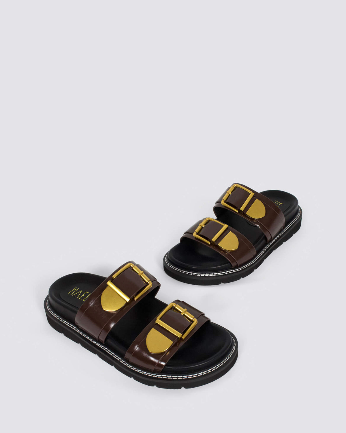 COMPLEX SLIDE SANDALS CHOC