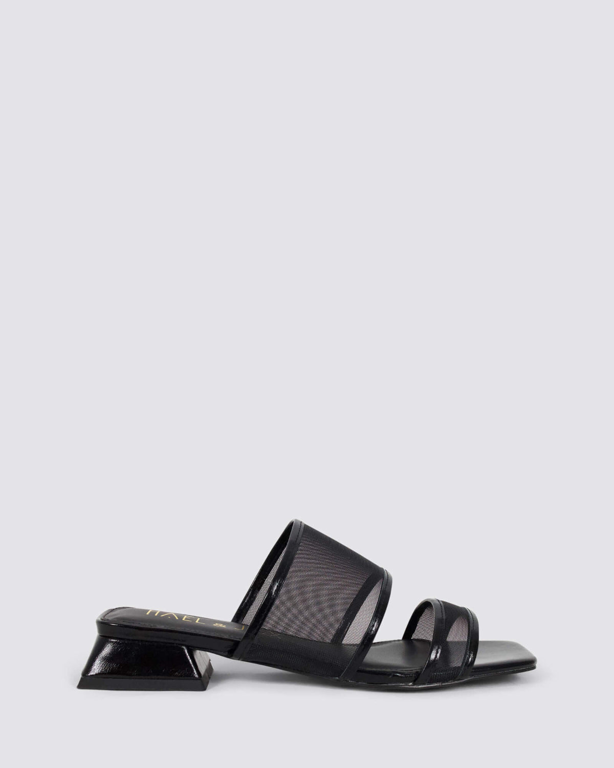 MAI TAI FLAT MULES BLACK LEATHER